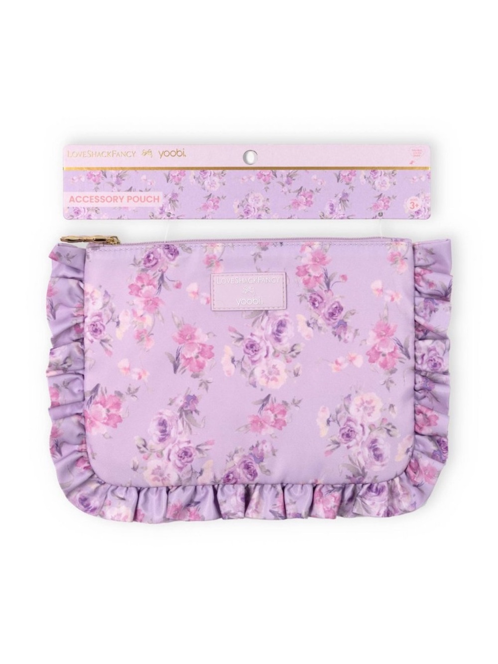 Loveshackfancy x target yoobi happy thoughts flat zip pencil case with ruffles